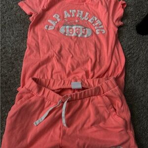 GAP Coral Athletic Tee and Shorts Set